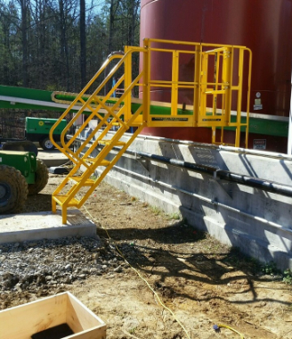 Loading platform and access equipment from Safe Harbor Access Systems