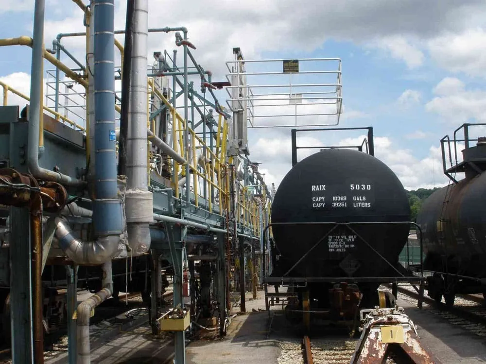 Railcar loading platform and access equipment
